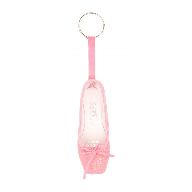Porte-clés mini-pointe So Danca paillettes rose clair